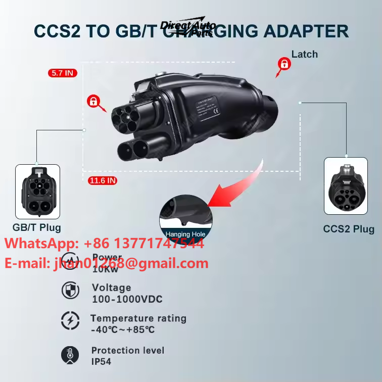 Gb/T To Ccs2 200A Fast Charging Adapter - Ładowarka DC do samochodów elektrycznych 200A