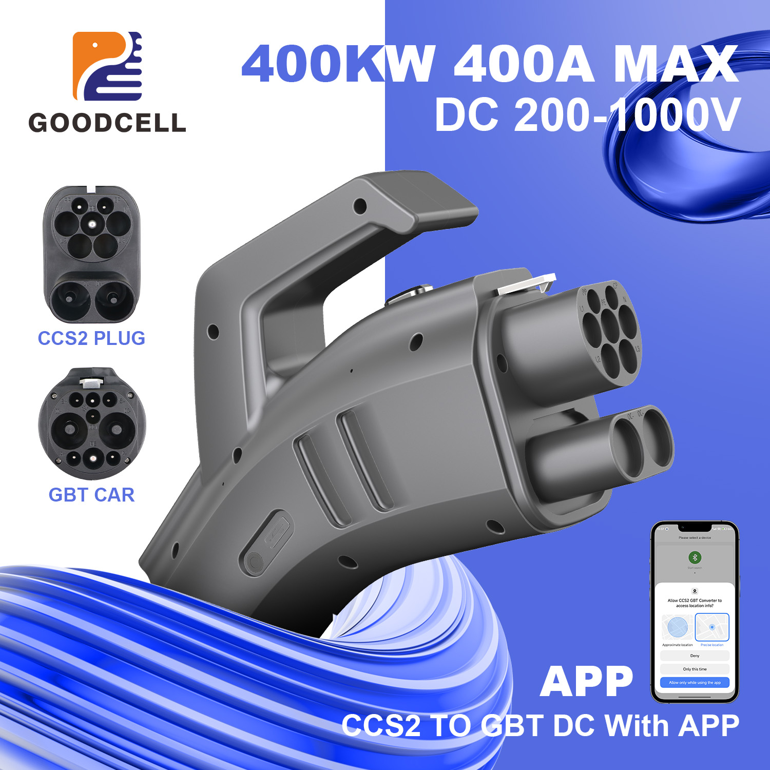Gb/T To Ccs2 200A Fast Charging Adapter - Adapter ładowarki GOODCELL CCS2 na GB/T
