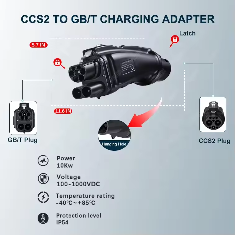 Gb/T To Ccs2 200A Fast Charging Adapter - Adapter DC CCS2 na GBT Combo
