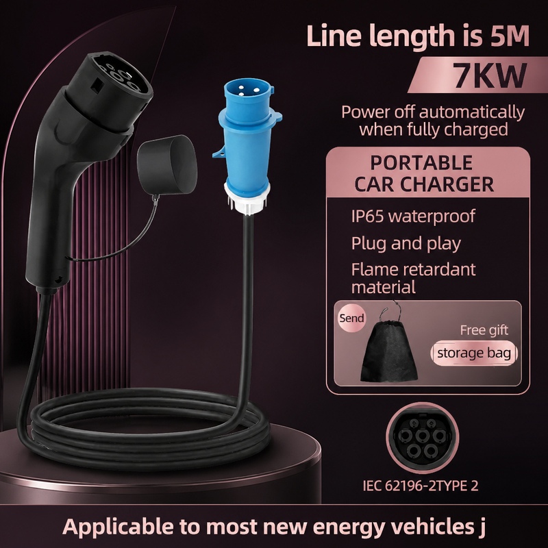 Portable Ev Charger 32A Type 2 Cee Plug - Przenośna ładowarka do pojazdów elektrycznych ROMADA
