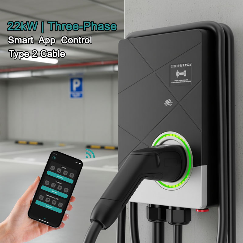 3-fazowa inteligentna ładowark – 22Kw Wallbox Type 2 Ocpp Rfid recenzja i cena