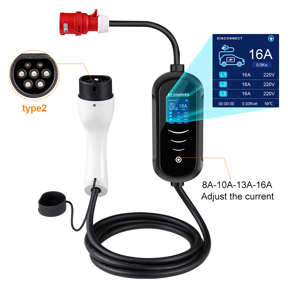 IPENGEN 11KW 16A 3-fazowa prze – Portable Ev Charger 32A Type 2 Cee Plug recenzja i cena