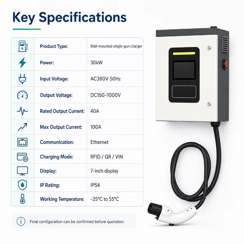 Dostosowana do potrzeb użytkow – Dc Fast Charger 30Kw Wallbox Commercial recenzja i cena